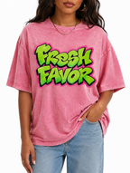 WOMEN'S DISTRESSED FRESH FAVOR TEE