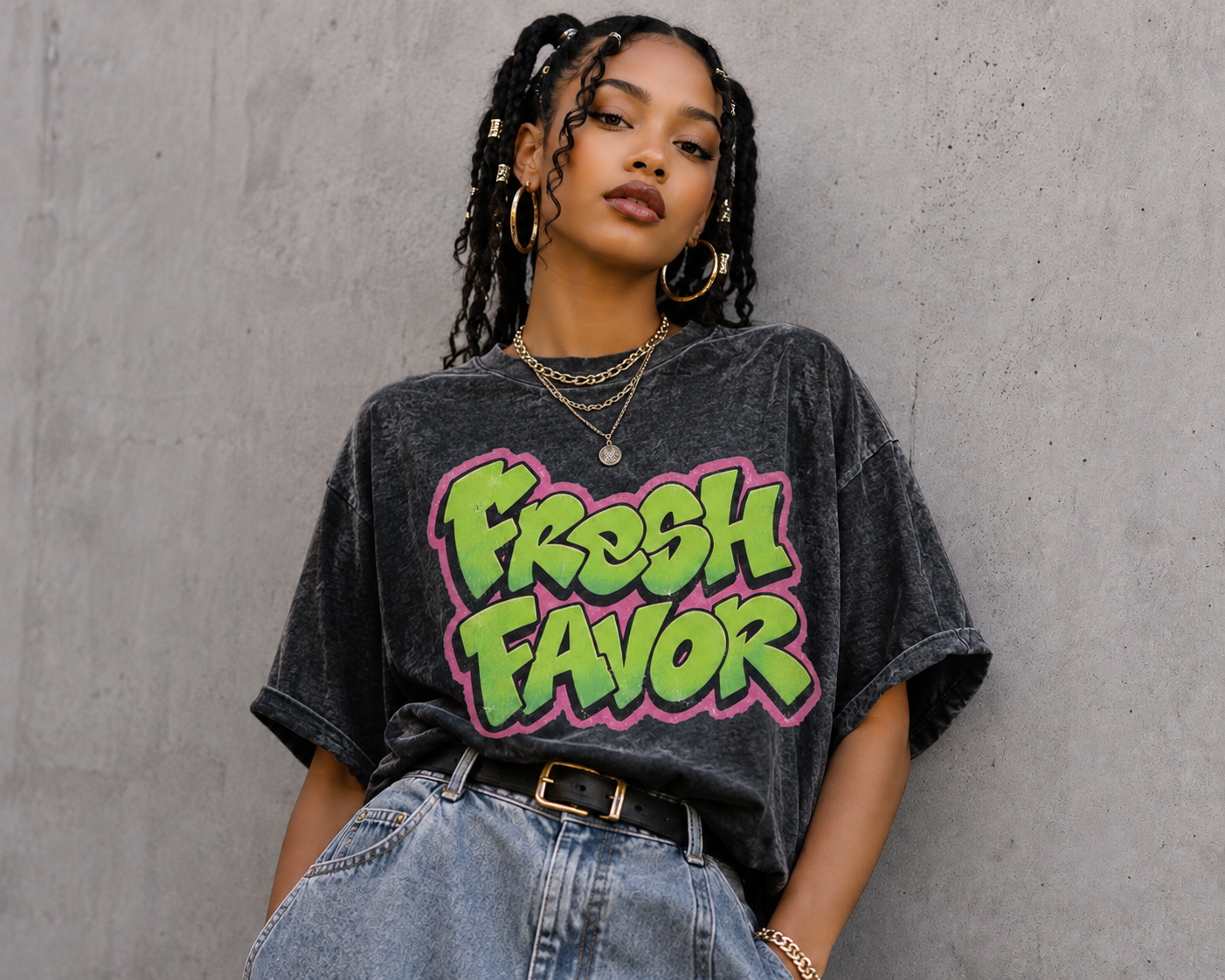UNISEX DISTRESSED FRESH FAVOR TEE