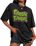 WOMEN'S DISTRESSED FRESH FAVOR TEE