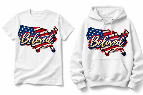 BELOVED AMERICA UNISEX T/HOODIE