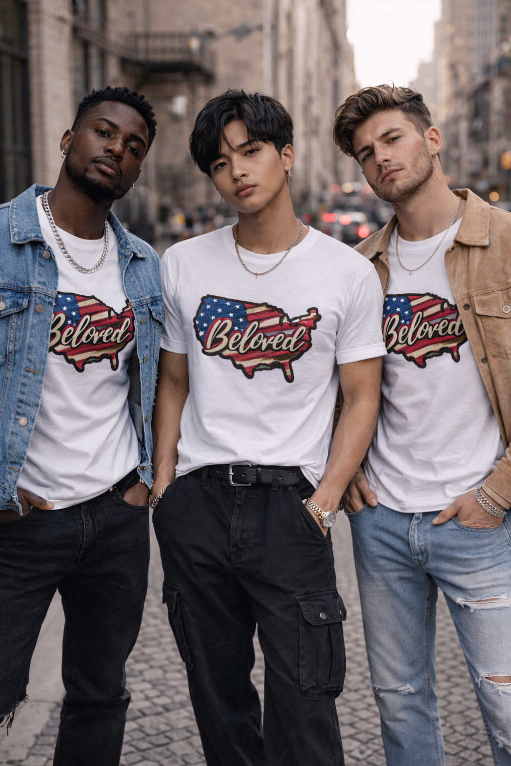 BELOVED AMERICA UNISEX T/HOODIE