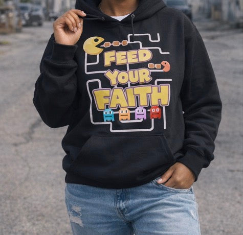 Feed Your Faith Pac Man Hoodie