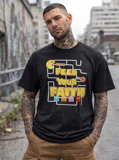 Feed Your Faith Pac Man Graphic Unisex T-Shirt