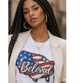BELOVED AMERICA UNISEX T/HOODIE