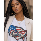 BELOVED AMERICA UNISEX T/HOODIE