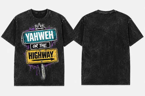 MEN'S YAWEH OR THE HIGHWAY DISTRESSED TEE