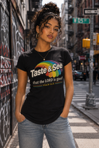 WOMEN'S FITTED TASTE & SEE TEE
