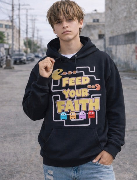 Feed Your Faith Pac Man Hoodie